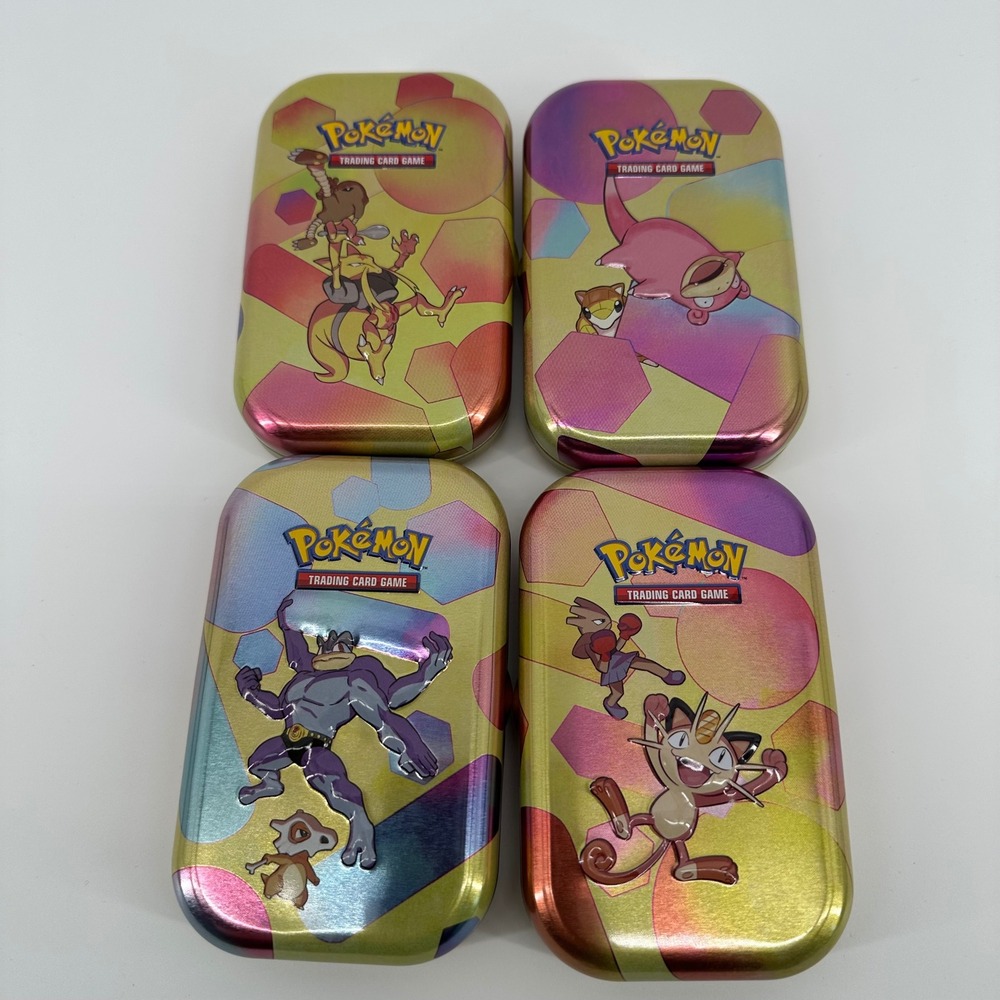 Pokemon 151 TCG EMPTY Mini Tins Set of 4 Empty Collectible